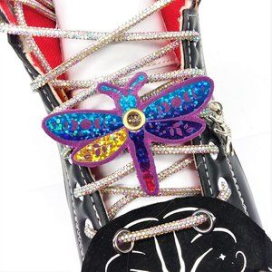Holographic Dragonfly Shoe Charm